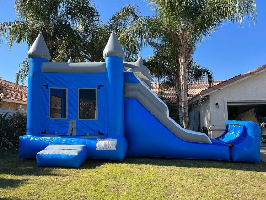 Jumper and waterslide combo