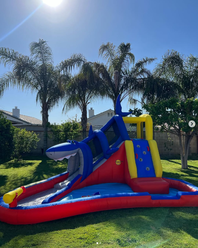 Toddler shark waterslide